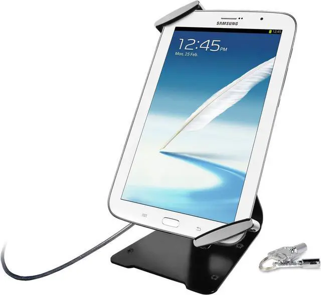 Alt view image 5 of 7 - Universal Tablet Holder - CTA Universal Anti-Theft Security Grip Holder with Metal Stand for Tablets iPad 10.2" (7th/ 8th/ 9th Generation), & Other 710" Tablets (PAD-UATGS)