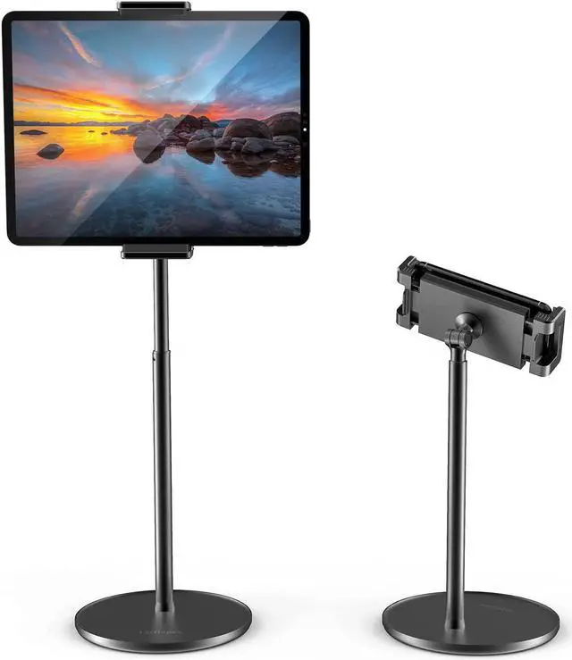 Main image of Surface Pro Stand and Holder Height Adjustable Tablet Stand Holder Multi-Angle Adjustable Aluminum Alloy Cradle Mount Dock for 4.7-13 Screen iPad Pro Mini Air Surface Pro (Black)