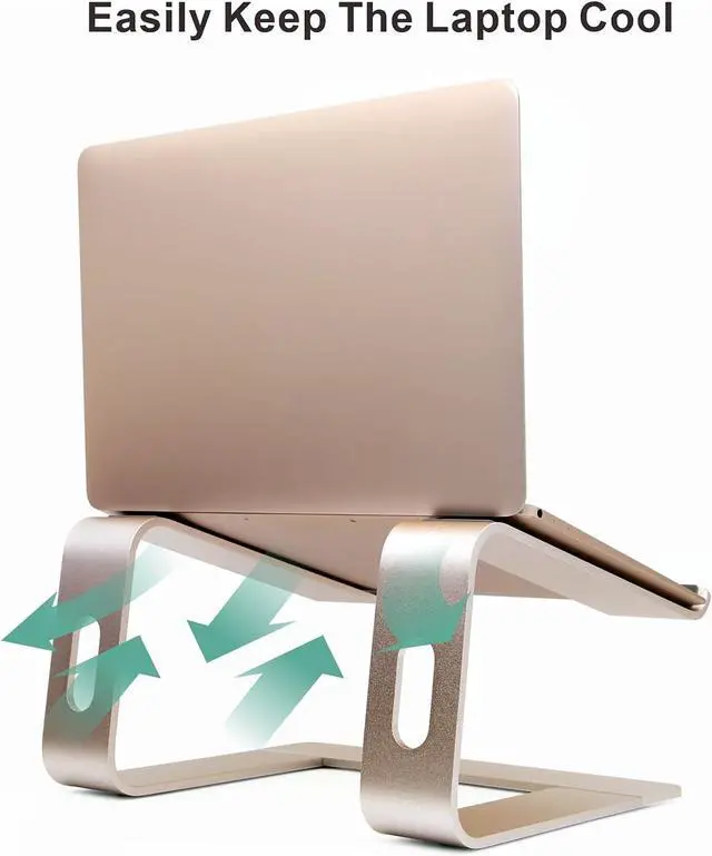 Alt view image 5 of 7 - Laptop Stand, Ergonomic Aluminum Laptop Mount Computer Stand, Detachable Laptop RiserNotebook Holder Stand All 10-17.3" LaptopsGold