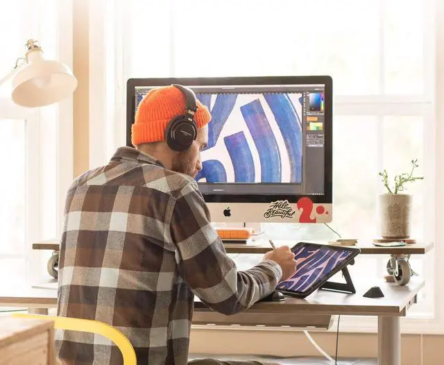 Alt view image 5 of 7 - DraftTable V2 for iPad Pro (Full Kit) : Rock-Solid & Adjustable | Tablet Stand Holder Dock for Drawing | iPad Pro Air Mini Nexus Kindle Laptop Stand