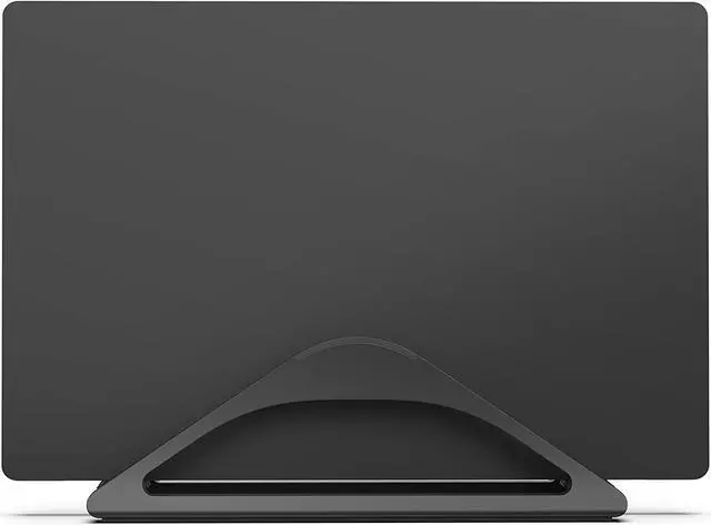 Alt view image 4 of 7 - HumanCentric Vertical Laptop Stand for Desks in Matte Black, Upright Adjustable Holder to Dock Apple MacBook, MacBook Pro, and Other Laptops to Organize Work & Home Office, Automatic Grip