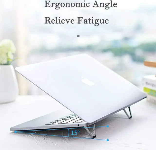 Alt view image 3 of 7 - Mini Invisible Laptop Stand Pad-2Pack(4Pcs) SUNTAIHO Aluminum Cooling Computer Keyboard Mount Kickstand,Ergonomic Lightweight Laptop Desk Stand for MacBook Pro/Air, Lenovo,12-17 Inches Tablet&Laptop