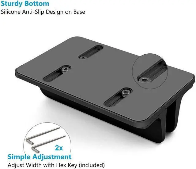 Alt view image 4 of 7 - Vertical Laptop Stand for Desk [Adjustable] Sturdy Aluminum Dock Fits All Laptops (up to 20.3 inches) Space Saving, Modern Compact Holder, Compatible with MacBook Pro/Air, Surface, HP, Dell (Black)