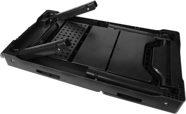 Alt view image 5 of 7 - Laptop Stand for Bed-Multi-Functional Laptop Bed Table Tray w/Internal Cooling Fan & 2 Independent Laptop Stands-Foldable & 3 Different Height Laptop Desk-LED Lamp-4 Port USB for Home/Office