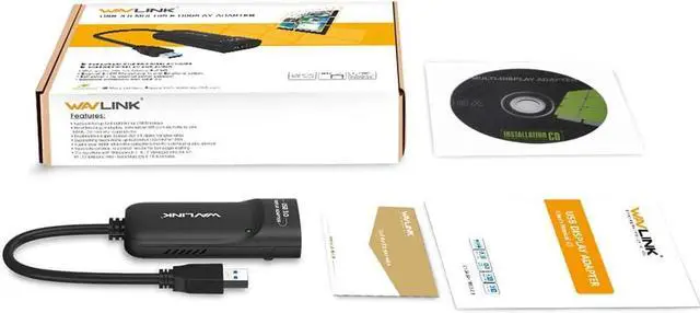 Alt view image 7 of 7 - USB3.0 to HDMI Universal Video Graphics Adapter/2048x1152 External Video Card Adapter with Audio Port Displaylink Chip Supports up to 6 Monitor displays for Windows & Chrome OS