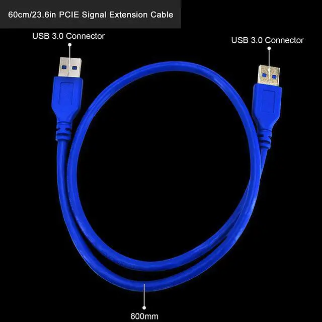 Alt view image 6 of 7 - PCI-E Riser for Bitcoin Litecoin ETH Coin Mining 6 PIN Powered PCIE Extension Cable GPU Riser Ethereum Mining ETH GPU Extension Cable PCIEX1 to PCIE X16 VER006C GPU Riser(Blue 6-PCS)