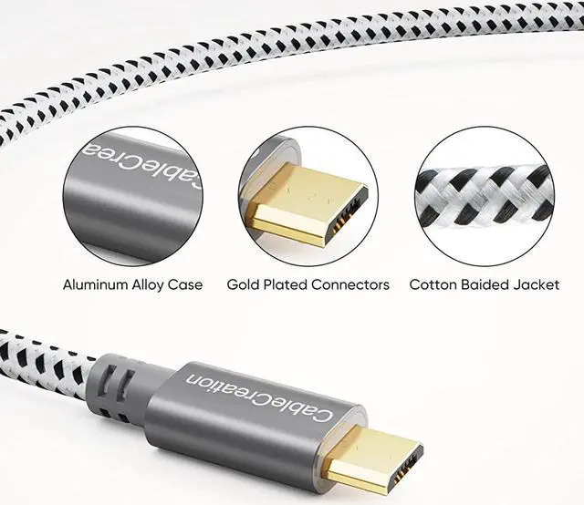 Alt view image 7 of 7 - USB to Micro USB Adapter 0.15m USB 2.0 Male to Female for USB Micro-B Devices S7 Flash Drive Mouse Keyboard Game Controller Aluminum Space Gray