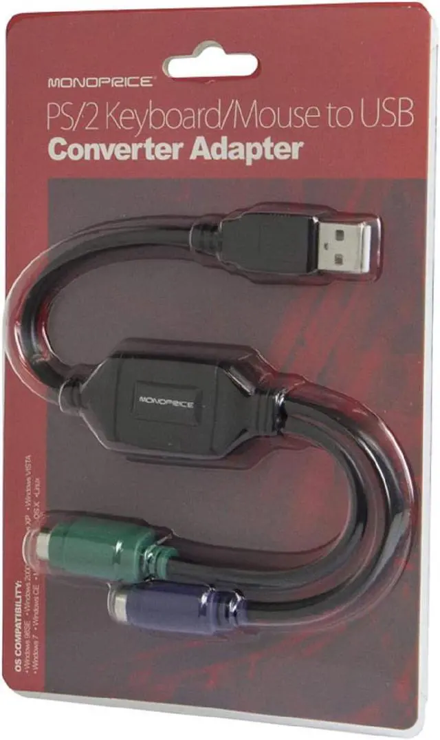 Alt view image 14 of 20 - Monoprice Inc. Ps/2 Keyboard/Mouse To Usb Adapter