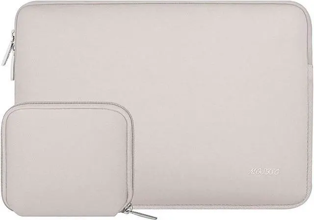 Main image of MOSISO Laptop Sleeve Compatible with MacBook Pro 14 inch 2023-2021 A2779 M2 A2442 M1, Compatible with MacBook Air/Pro, 13-13.3 inch Notebook Computer, Neoprene Bag with Small Case,Rock Gray