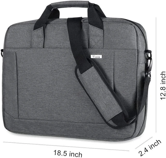 Alt view image 7 of 7 - 17.3-17 Inch Laptop Bag Computer Bag MacBook Bag Gray