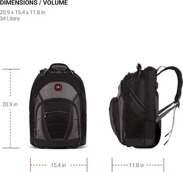 Alt view image 6 of 7 - Wenger Luggage Synergy 18-Inch, Black/Grey, 16