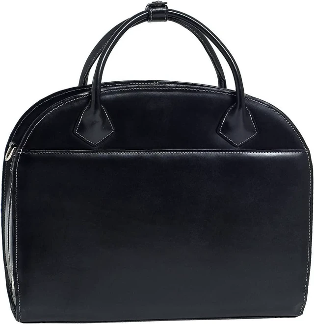 Alt view image 6 of 7 - McKlein Glen Ellyn 15.6" Leather Detachable-Wheeled Women'S Case, Briefcase, 46 cm, Black
