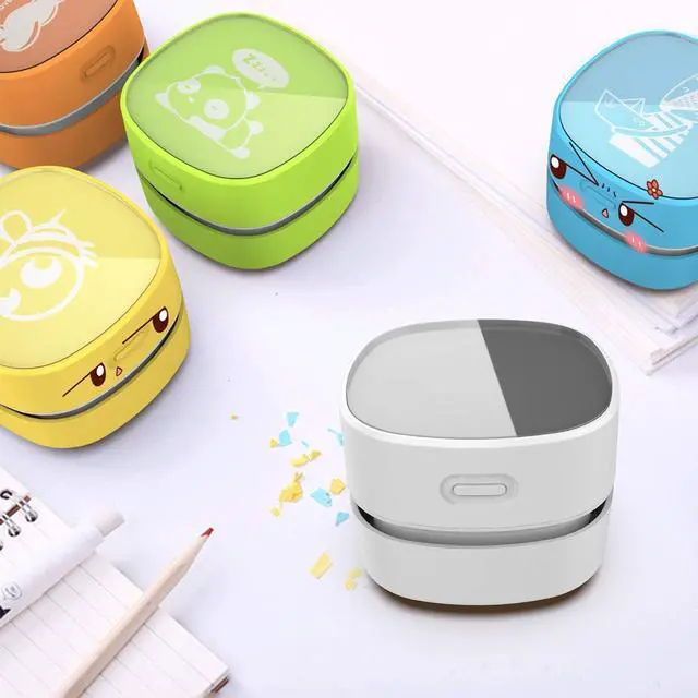 Alt view image 4 of 6 - ODISTAR Desktop Vacuum Cleaner,Mini Table dust Sweeper Energy Saving with auto Power-Off Function,High Endurance up to 400 mins,Cordless&360º Rotatable for Keyboard/Home/Office (White USB Charging)
