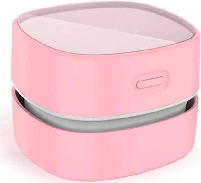 Main image of ODISTAR Mini Desktop Vacuum Cleaner for Table Dust (Pink AA Battery) | Up to 400 Mins Endurance, 360° Rotatable, Cleans desk Dust, eraser Crumbs, Great for Home/School/Office, Ideal Kids Gift