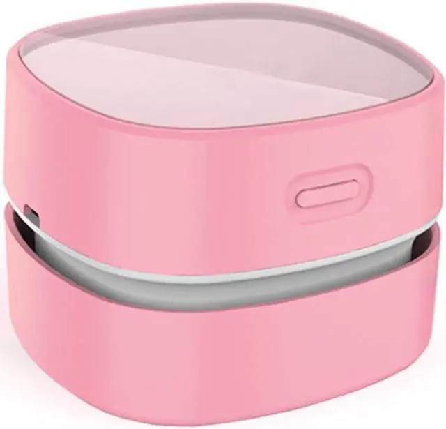 Main image of ODISTAR Desktop Vacuum Cleaner,Mini Table dust Sweeper Energy Saving,High Endurance up to 400 mins,Cordless&360º Rotatable Design for Cleaning Hairs,Crumbs,Computer Keyboard (Pink Charging)