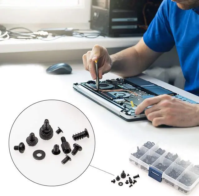 Alt view image 5 of 6 - 400Pcs Computer Screws Standoffs Kit SSD Screw for Universal Motherboard PC Computer Case Screw Fan CD-ROM with Screwdriver