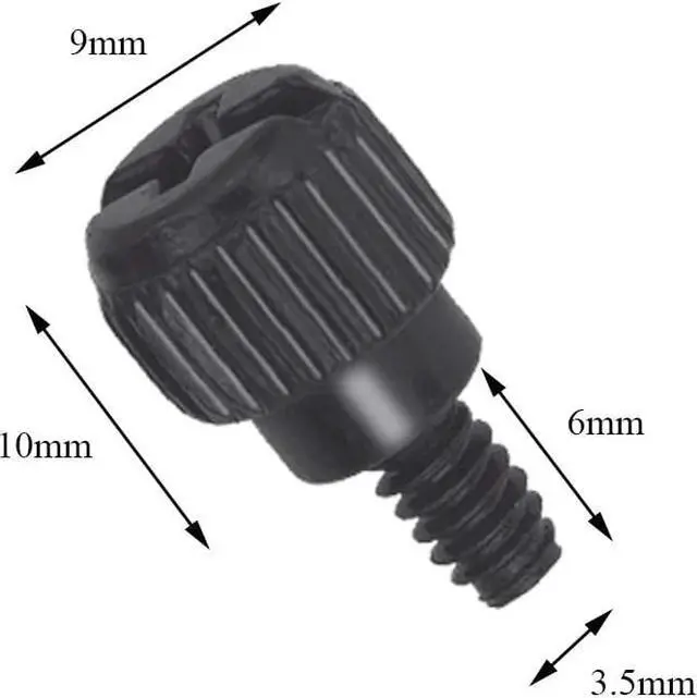 Alt view image 2 of 3 - 10 x Computer Case Thumbscrews (6-32 Thread) PC Computer Case Fastener Thumb Screws,for Cover/Power Supply/PCI Slots/Hard Drives