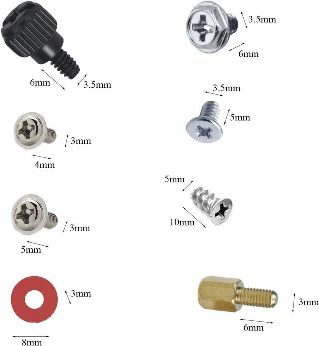 PC Computer Screws Standoffs Set Kit, for Hard Drive Computer Case ...