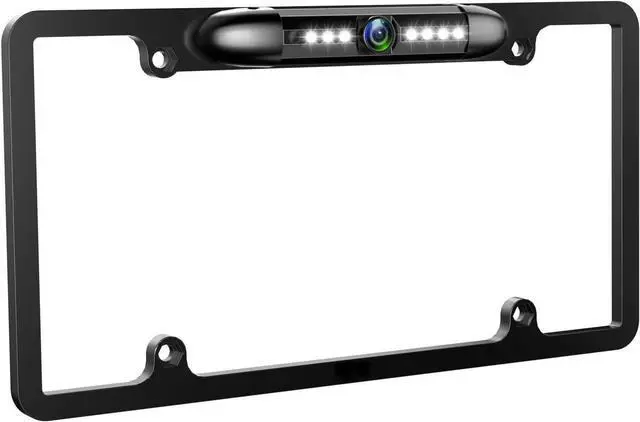 Main image of GLK License Plate Backup Camera HD Front Rear View Reverse Camera with 7 LED Night Vision 170 Degree Viewing Angle, Waterproof, for Cars