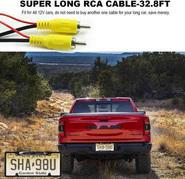 Alt view image 6 of 7 - GLK License Plate Backup Camera HD Front Rear View Reverse Camera with 7 LED Night Vision 170 Degree Viewing Angle, Waterproof, for Cars