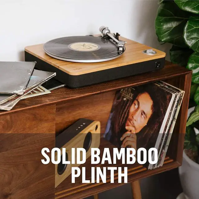 Alt view image 12 of 15 - House Of Marley Stir It Up Turn Table, EM-JT000-SB