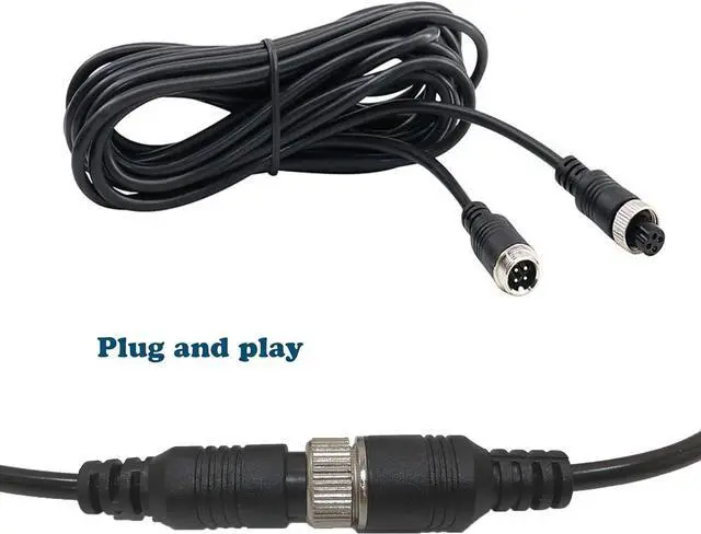 Alt view image 4 of 6 - 67FT Backup Camera Wire,Car Video Systems,Shock Extension,4Pin Aviation Video Extension Cable CCTV Rear View Camera(67FT/20m)