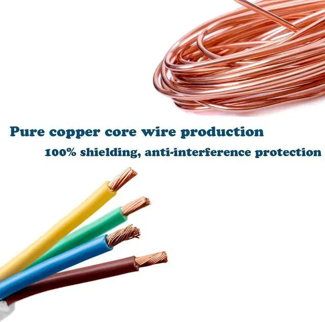 Alt view image 5 of 6 - 67FT Backup Camera Wire,Car Video Systems,Shock Extension,4Pin Aviation Video Extension Cable CCTV Rear View Camera(67FT/20m)