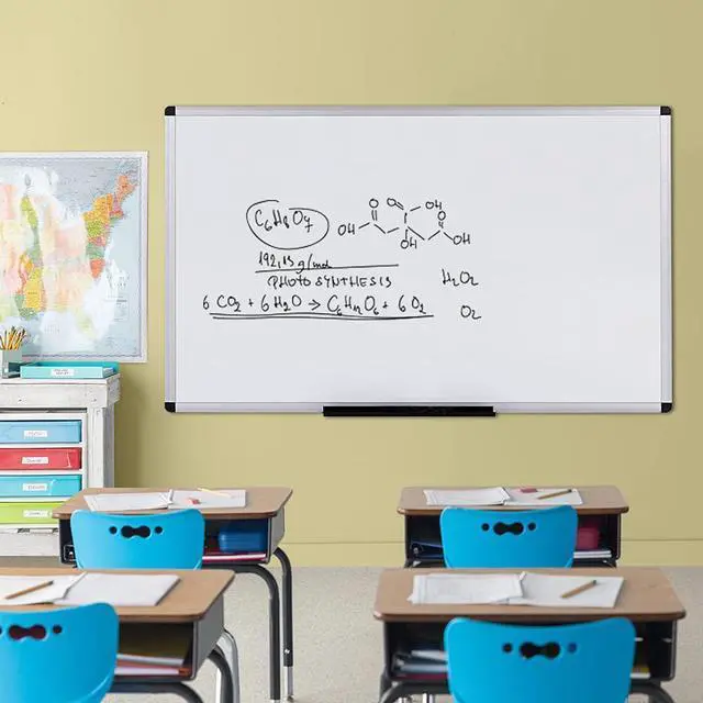 Alt view image 6 of 7 - VIZ-PRO Dry Erase Board/Whiteboard, Non-Magnetic, 48 x 36 Inches, Wall Mounted Board for School Office and Home