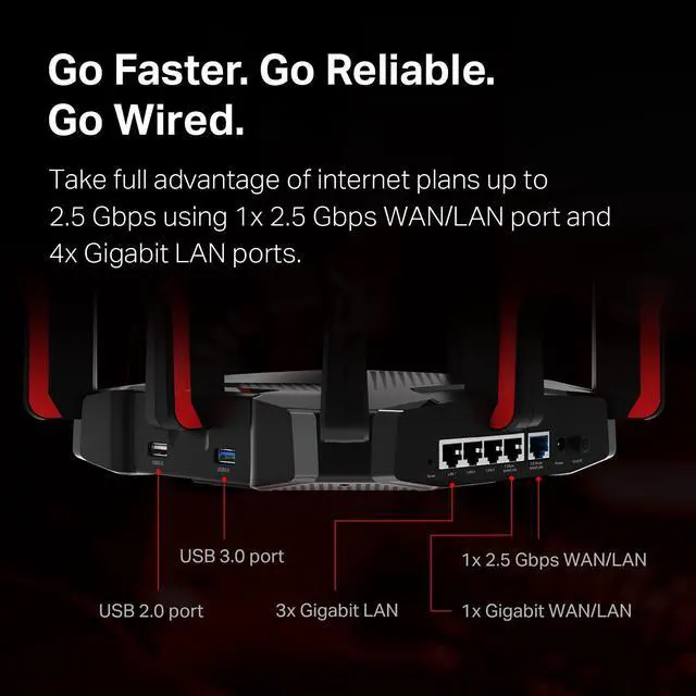Alt view image 4 of 6 - TP-Link AX6600 WiFi 6 Gaming Router (Archer GX90)- Tri Band Gigabit Wireless Internet Router, High-Speed ax Router, Smart VPN Router for a Large Home