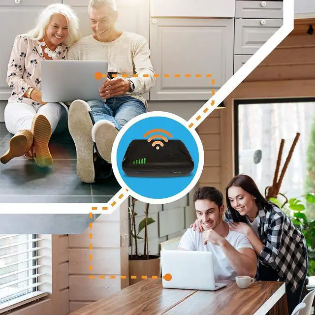 Alt view image 4 of 7 - Novatel Wireless SA2100 AT&T 4G LTE MiFi Mobile Wi-Fi Hotspot and LAN Port | Signal Booster Antenna Included | Device for Seniors, Kids, Teens, Employees, Travel
