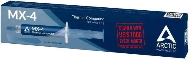Alt view image 4 of 8 - MX-4 (incl. Spatula 8 g) - Premium Performance Thermal Paste for all processors (CPU GPU - PC PS4 XBOX) very high thermal conductivity long durability safe application non-conductive