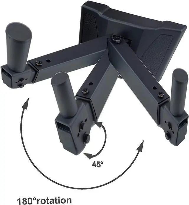 Alt view image 3 of 7 - HW-339 Speaker Wall Mount, Wall Mount Speakers Brackets Support up to 100lbs Swivel & Tilt, PA Speaker Wall Mount for Large Speakers, Mounting Screws Hidden(2 Packs, Black)