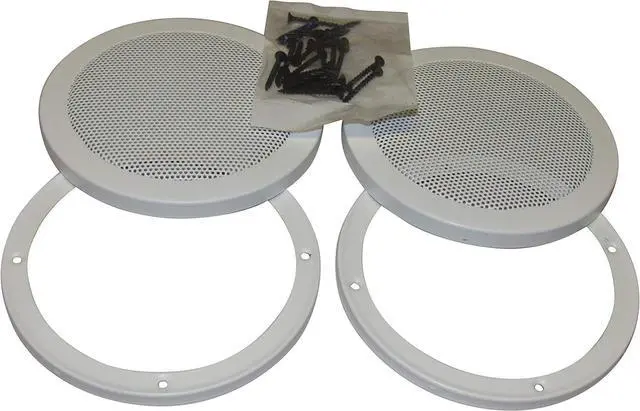 Alt view image 4 of 4 - Reliable Hardware Company RH-4002-6.5-2-A White Surface Mount 6-1/2" Speaker Covers, Pair