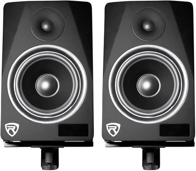 Alt view image 6 of 7 - Rockville RHSB8 Adjustable Wall Mount Speaker Brackets (Pair), 180-Degree Swivel, 10-Degree Tilt, 40lb Capacity, Perfect for Home Theater and Studio Monitors