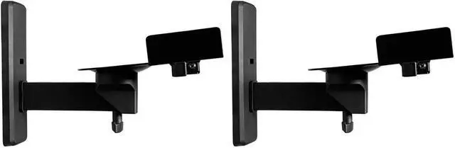 Alt view image 5 of 7 - Rockville RHSB8 Adjustable Wall Mount Speaker Brackets (Pair), 180-Degree Swivel, 10-Degree Tilt, 40lb Capacity, Perfect for Home Theater and Studio Monitors