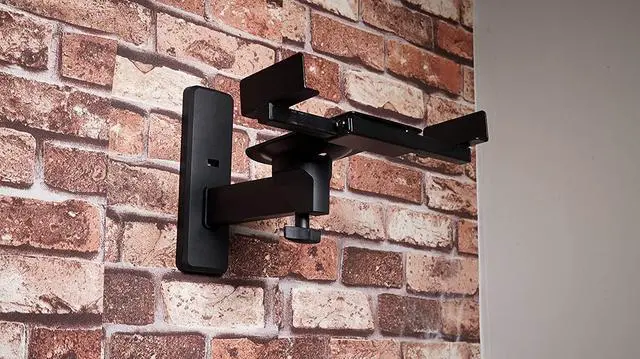 Alt view image 4 of 7 - Rockville RHSB8 Adjustable Wall Mount Speaker Brackets (Pair), 180-Degree Swivel, 10-Degree Tilt, 40lb Capacity, Perfect for Home Theater and Studio Monitors