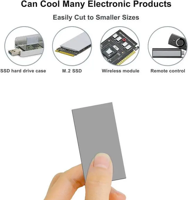 Alt view image 3 of 10 - Thermal Pad 0.5mm 12.8 W/mK 85x45x0.5mm Thermalright Non Conductive Heat Resistance Extreme Odyssey Silicone Thermal Pads for PC Laptop Heatsink/CPU/GPU/LED/PS5/PS4/SSD/RAM Cooler -0.5mm