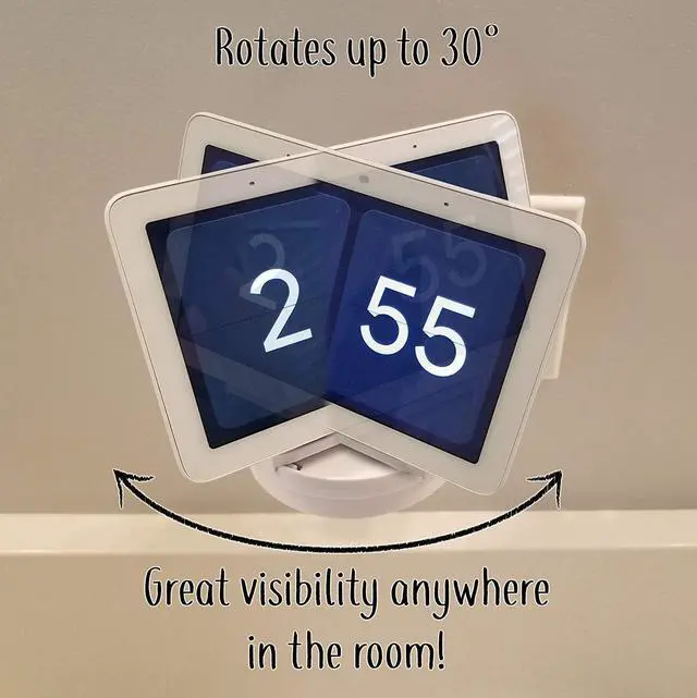 Alt view image 4 of 5 - The Google Home Hub Nest Hub [Gen 1 and Gen 2] Mount for Electrical Outlets. Full Swivel. Installs in Seconds. Hidden Cord Storage. Award Winning Design.