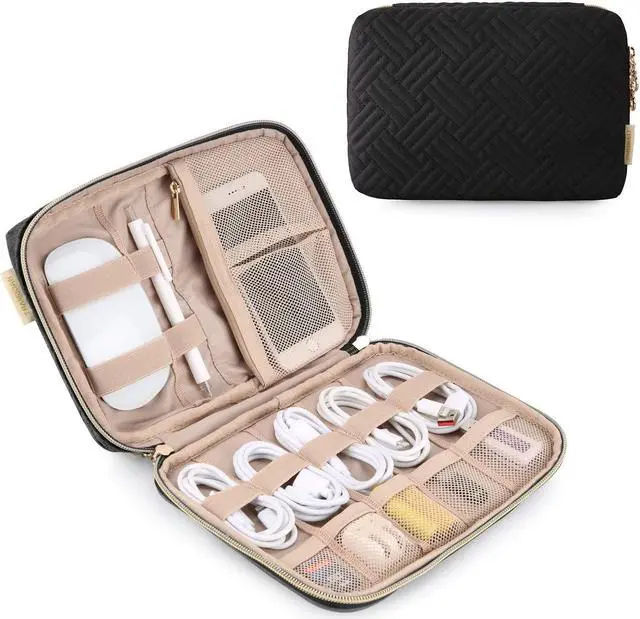 Main image of Bagsmart Travel Cable Organizer, Electronics Accessories Cases, Tech Bag for Hard Drives, Cables, Charger, USB, SD Card
