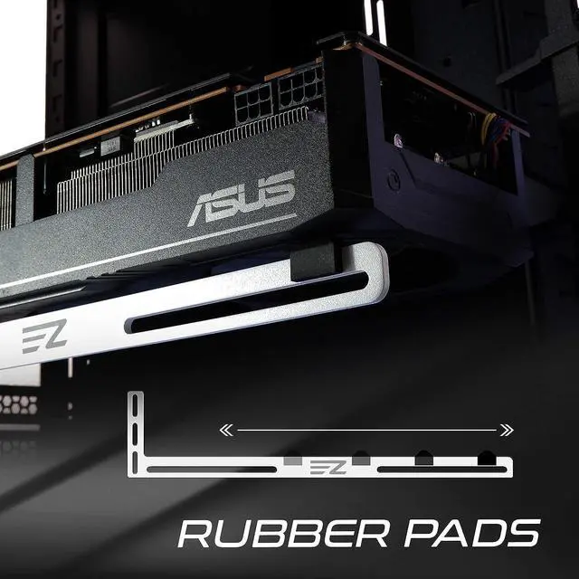 Alt view image 2 of 7 - GPU Bracket,Graphics Card Brace Support,Video Card Holder,GPU Holder for Custom Desktop PC Gaming-3mm Aluminum-White