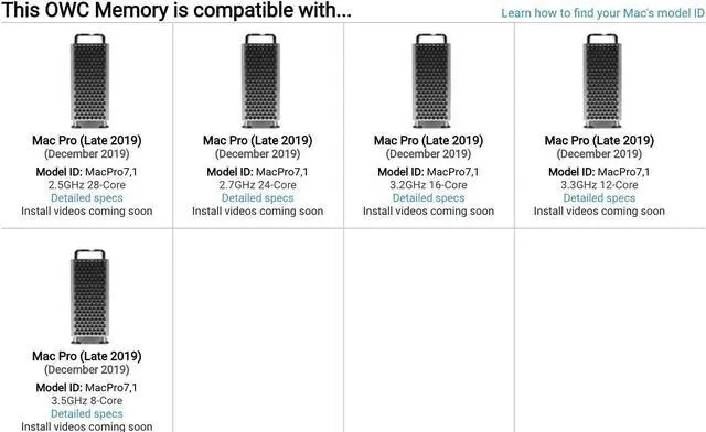 Alt view image 6 of 6 - 16 gb (1 x 16gb) pc23400 2933mhz ddr4 rdimm for mac pro 2019 models (macpro7,1)