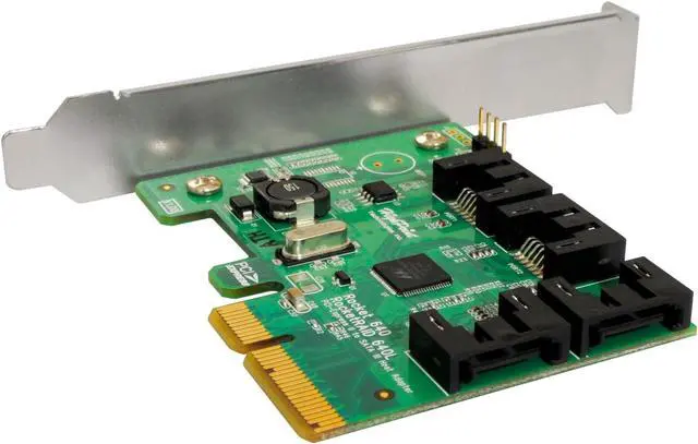 Alt view image 4 of 4 - HighPoint Rocket 640L Lite Version 4-Port PCI-Express 2.0 x4 SATA 6Gb/s RAID Controller