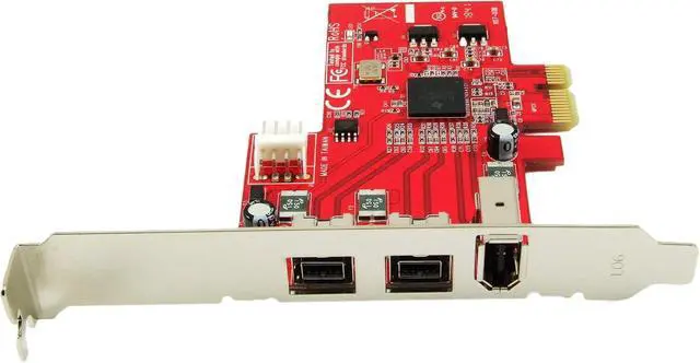 Alt view image 4 of 7 - PEX-FW107 1394b & 1394a 3-Port PCI Express (PCIe) Low Profile FireWire Host Adapter Card - TI XIO2213 Chipset