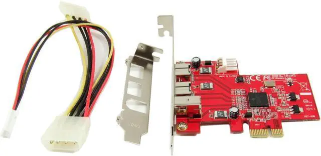 Alt view image 6 of 7 - PEX-FW107 1394b & 1394a 3-Port PCI Express (PCIe) Low Profile FireWire Host Adapter Card - TI XIO2213 Chipset