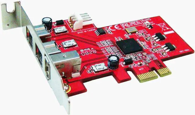 Alt view image 7 of 7 - PEX-FW107 1394b & 1394a 3-Port PCI Express (PCIe) Low Profile FireWire Host Adapter Card - TI XIO2213 Chipset