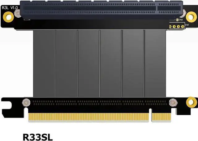 Alt view image 3 of 6 - ADT-LINK PCI-E X16 to 16X 3.0 Male to Female Riser Extension Cable Graphics Card Computer Chassis PCI Express Extender Ribbon 128G/Bps (R33SL 5CM)