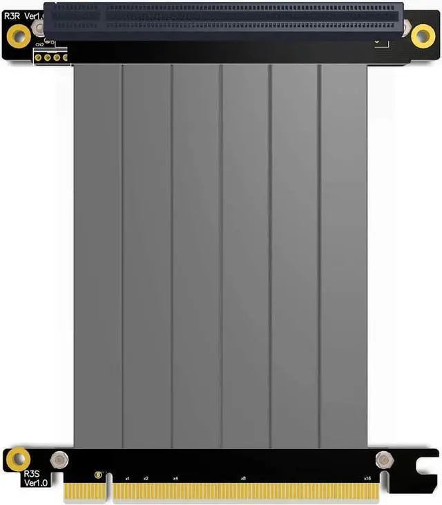 Main image of ADT-LINK PCI-E X16 to 16X 3.0 Male to Female Riser Extension Cable Graphics Card Computer Chassis PCI Express Extender Ribbon 128G/Bps (R33SR 15CM)