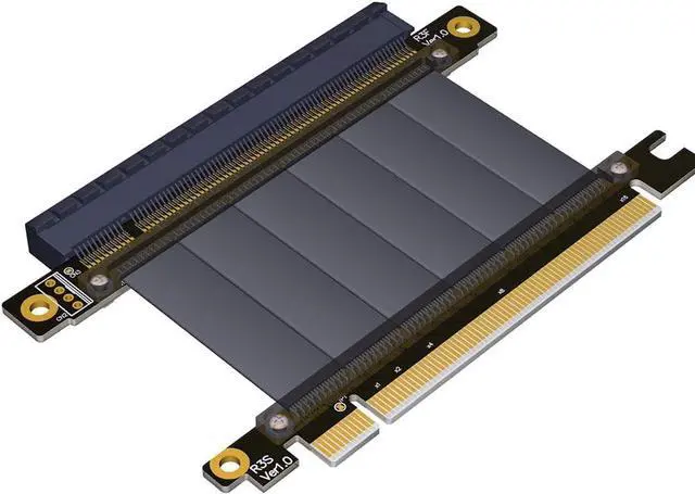 Alt view image 5 of 5 - ADT-LINK PCI-E X16 to 16X 3.0 Male to Female Riser Extension Cable Graphics Card Computer Chassis PCI Express Extender Ribbon 128G/Bps (R33SF 5CM)