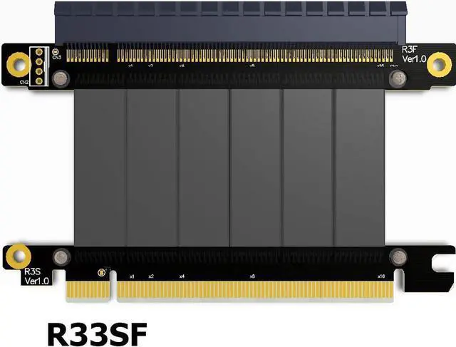 Alt view image 2 of 5 - ADT-LINK PCI-E X16 to 16X 3.0 Male to Female Riser Extension Cable Graphics Card Computer Chassis PCI Express Extender Ribbon 128G/Bps (R33SF 5CM)