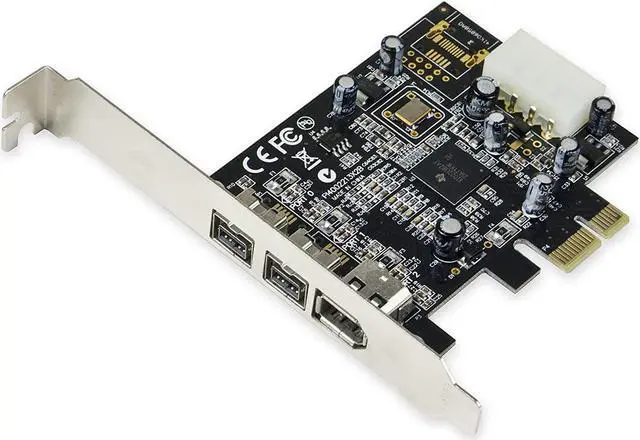 Main image of Syba SY-PEX30016 3 Port IEEE 1394 Firewire 1394B & 1394A PCIe 1.1 x1 Card TI XIO2213B Chipset Requires Legacy Driver for Windows 8 10